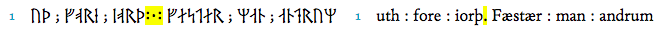 The facsimile level on the left and the diplomatic level on the right http://clarino.uib.no/menota-test/catalogue.