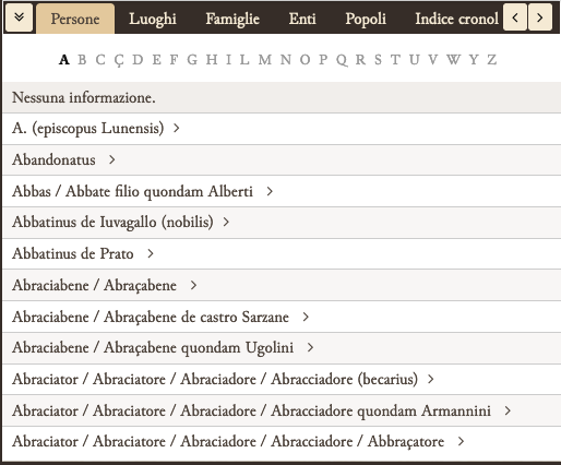 Le liste e gli indici.