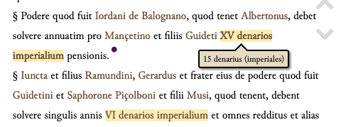 Monete nel Codice Pelavicino .