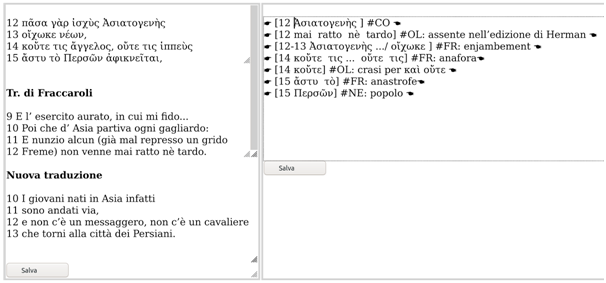 Interfaccia di annotazione di EuporiaEdu.