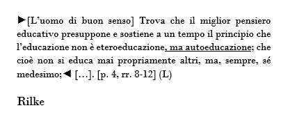   Resa della postilla mista di p. 4 nell’edizione cartacea dei marginalia di Bassani