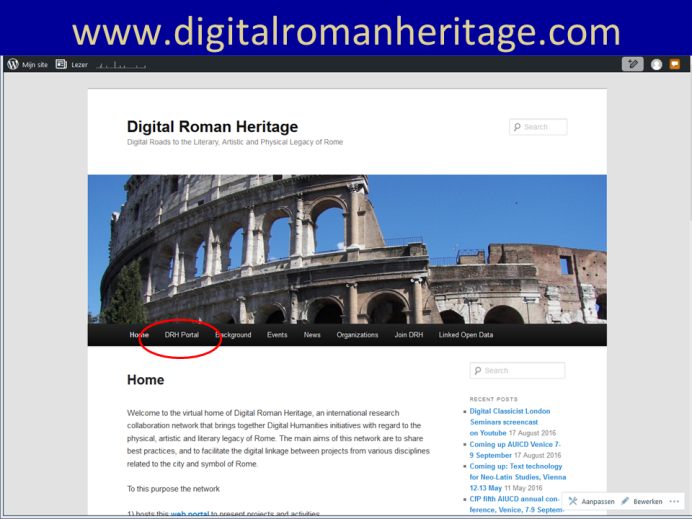 Digital Roman Heritage Homepage