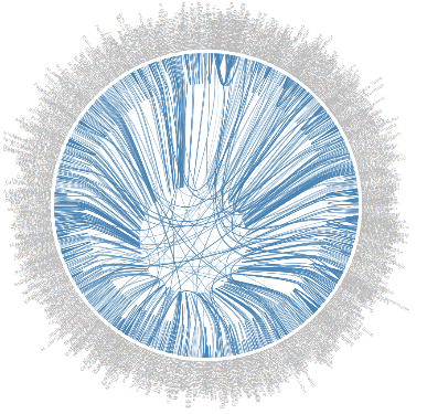 Chord Diagram of the 2005 CHI conference co-authorship network