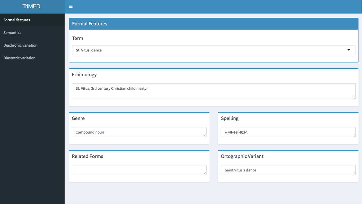 Example of Terminological Record.